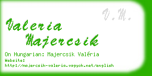 valeria majercsik business card