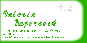 valeria majercsik business card